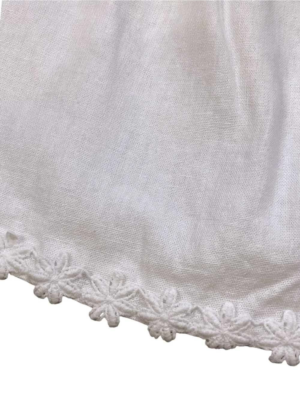 Old Navy Toddler Girls White Pintuck Linen Blend Top 3T Cottagecore Boho‎